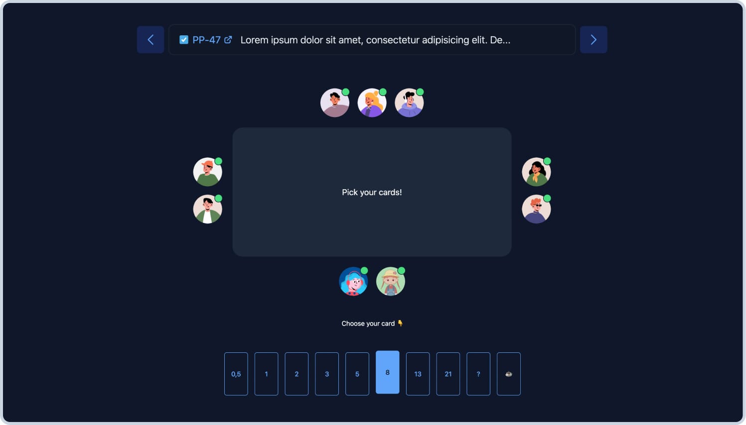 Interactive voting interface